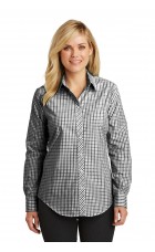 Port Authority Ladies Long Sleeve Gingham Easy Care Shirt CL654