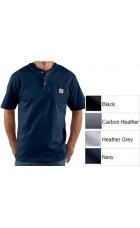 Carhartt 100% Cotton, Short Sleeve Pocket Henley  CK84